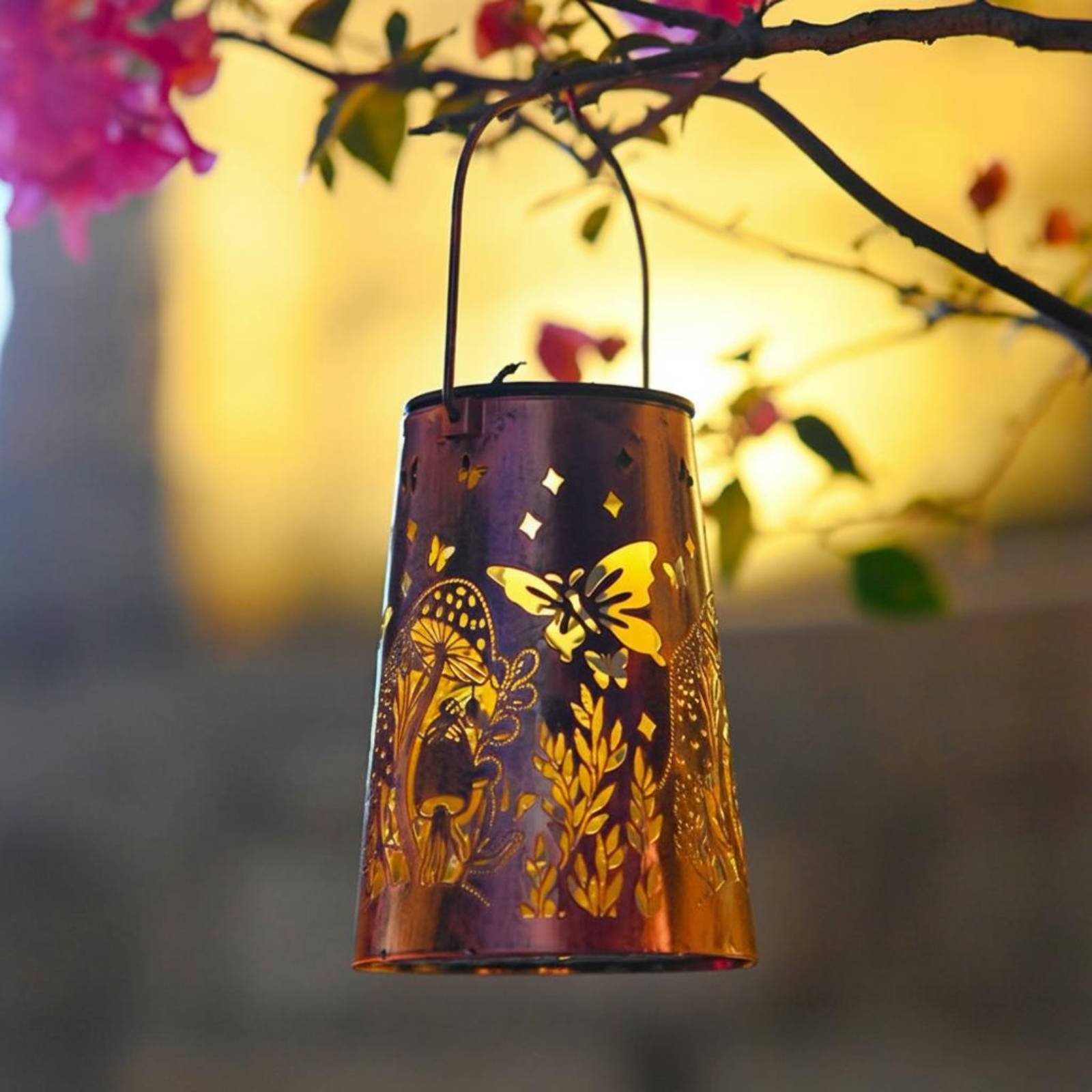 Lighting Design Decor - Luminaria de Jardín con Diseño Floral,