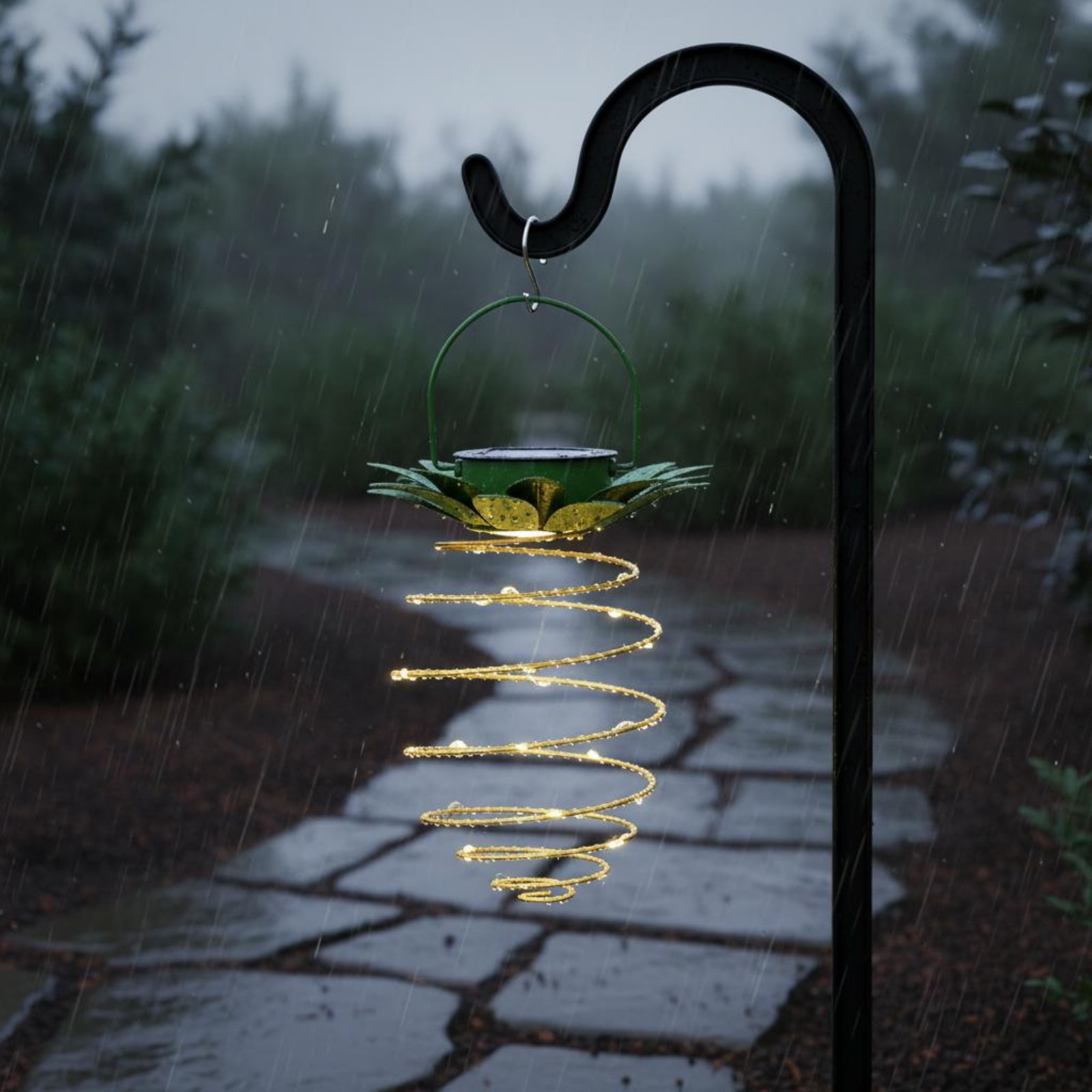 Lámpara solar con forma de piñ - Lighting Design Decor reseña y precio