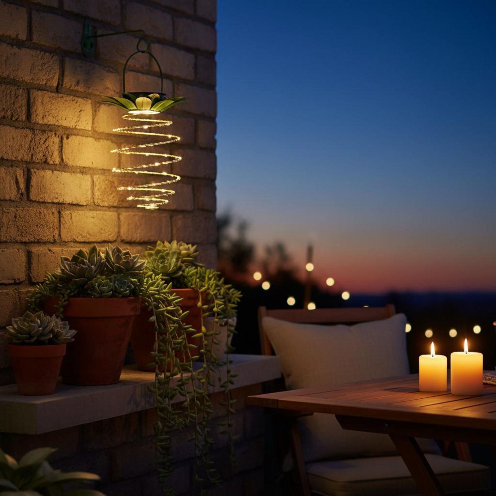 Lámpara solar con forma de piñ - Lighting Design Decor reseña y precio