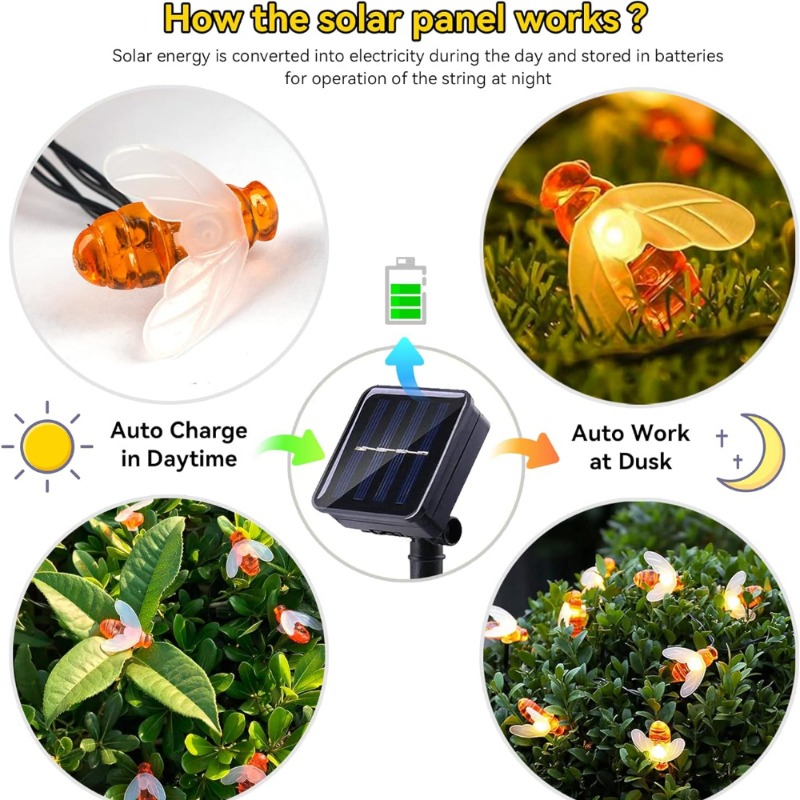 Guirnalda de Luces Solares con - Outdoor Lighting Wedding Decor reseña y precio